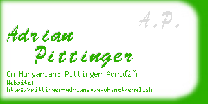 adrian pittinger business card